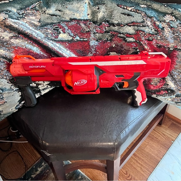 Nerf Mega RotoFury Play Rifle - In Great Working Condition - BUNDLE and SaVE - Picture 4 of 9